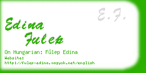 edina fulep business card