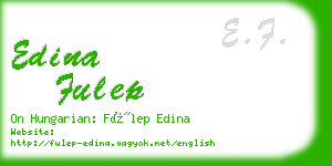 edina fulep business card